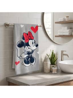 Prakartik - 100% Cotton Fur For Kids Cartoon Printed Boys And Girls Bath Towels -Grey
