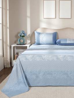 Maspar - 100% Cotton 300 Tc Double Bedsheet With 2 Pillow Covers