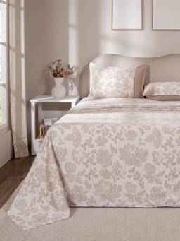 Maspar - 100% Cotton 300 Tc Double Bedsheet With 2 Pillow Covers