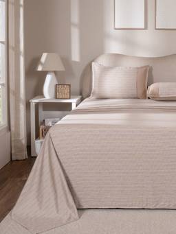 Maspar - 100% Cotton 300 Tc Double Bedsheet With 2 Pillow Covers