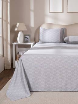 Maspar - 100% Cotton 300 Tc Double Bedsheet With 2 Pillow Covers