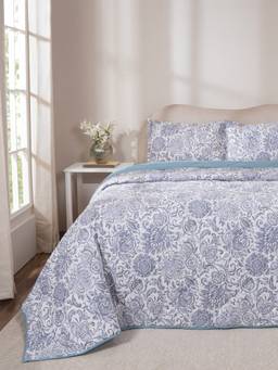 Maspar - 4-Piece Cotton Double Bedding Set - Includes Quilt, Bed Sheet And 2 Pillow Cases