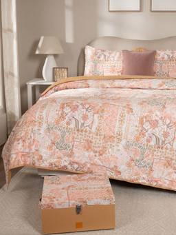 Maspar - 6-Piece Cotton Double Bed Quilt Bedding Set With Gift Box