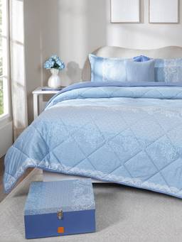 Maspar - 6-Piece Cotton Double Bed Quilt Bedding Set With Gift Box