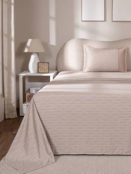Maspar - 100% Cotton 300 Tc Single Size Bedsheet With 1 Pillow Cover