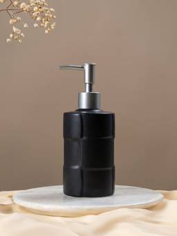 The Golden Theory - Matte Black Textured Ceramic Soap Dispenser