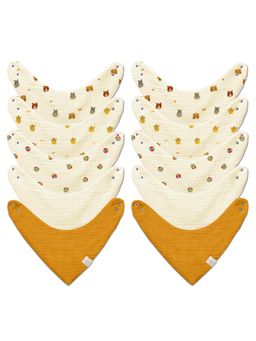 NINTARA BABY - Unisex Multi-Colour Printed Bibs (Pack of 10)