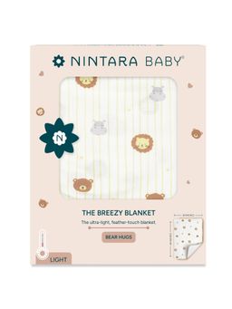 NINTARA BABY - Unisex Beige Printed Blanket