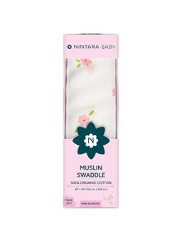 NINTARA BABY - Unisex Pink Printed Swaddle