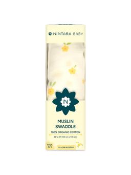 NINTARA BABY - Unisex Yellow Printed Swaddle