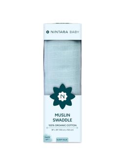 NINTARA BABY - Unisex Green Solid/Plain Swaddle