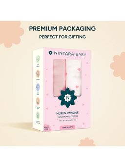 NINTARA BABY - Unisex Multi-Colour Printed Swaddles (Pack of 2)