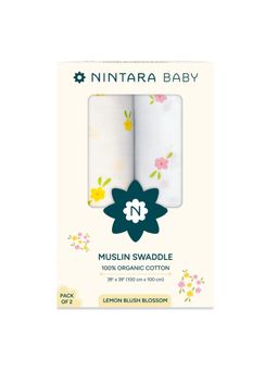 NINTARA BABY - Unisex Multi-Colour Printed Swaddles (Pack of 2)