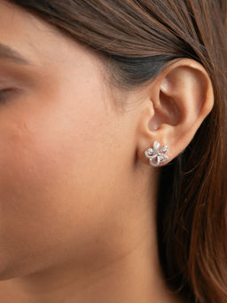 Tora - Rhea 925 Sterling Silver Floral Studs