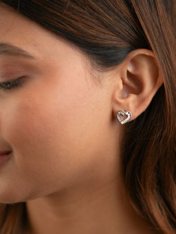 Tora - Sweetheart 925 Sterling Silver Heart Studs