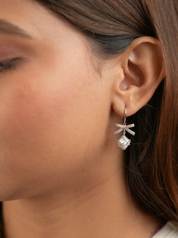 Tora - Bow-Down 925 Sterling Silver Bow Earrings