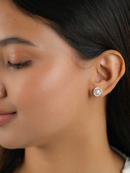 Tora - Eclipse 925 Sterling Silver and Pearl Earrings