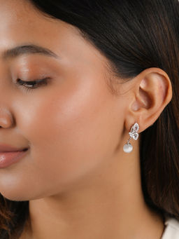 Tora - Social Butterfly 925 Sterling Silver and Moonstone Earrings