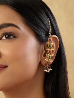 Indinoor - Multi-Color Arooneema Temple Ear Chain