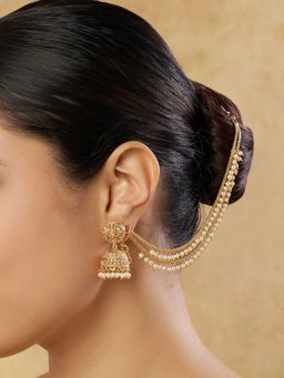 Indinoor - Off White Naasha Temple Ear Chain