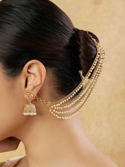 Indinoor - Off White Smree Temple Ear Chain