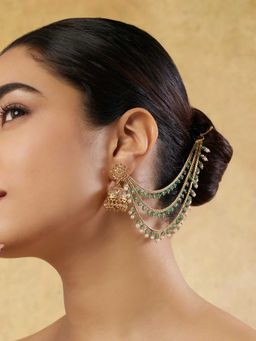 Indinoor - Green Krushi Temple Ear Chain