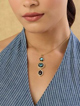 Indinoor - Blue Violette Everyday Pendant Necklace