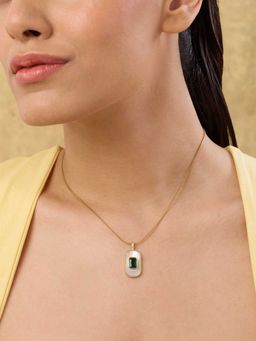Indinoor - Green Dominique Everyday Pendant Necklace