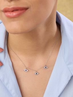 Indinoor - White Nazar Everyday Short Necklace