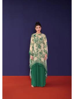 RCKC Aurum - Women Verdure Bloom Kaftan With Palazzo Set