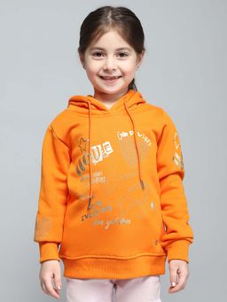 Monte Carlo - Girls Printed Hooded Neck Polyester Blend Hoodie