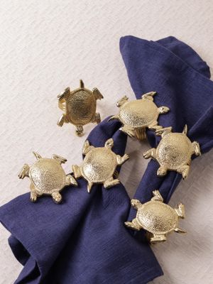 Buy Glimpse Homes Tortoise Elegant Napkin Rings for Dining Table (Set ...