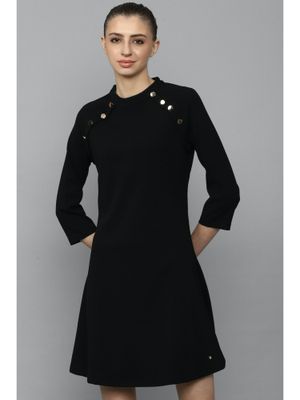 Allen Solly Black Solid Dress