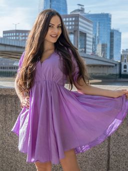 HOUSE OF JAMOTI - Lilac Short Dress