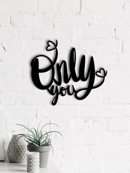 eCraftIndia - "Only You" Love Theme Black Wood Wall Art Cut out
