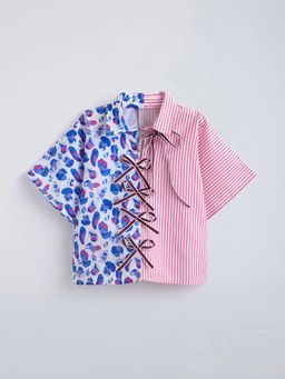 Hopscotch - Multi-Color Stripes Polyester Regular Shirt