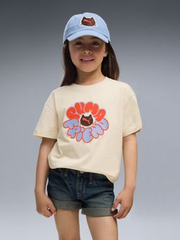 Puma - White Printed Cotton Relaxed T-Shirt