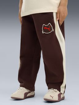 Puma - Brown Colorblock Cotton Relaxed Trouser