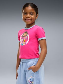 Puma - Pink Printed Cotton Slim T-Shirt