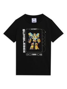 Puma - Black Printed Cotton Regular T-Shirt