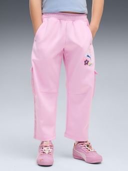 Puma - Pink Printed Polyester Relaxed Trouser