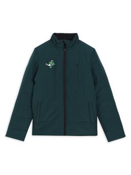 Puma - Green Printed Polyester Regular Jacket