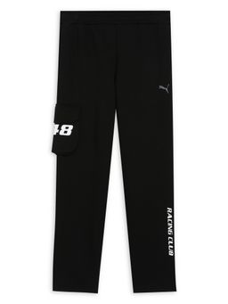 Puma - Black Solid Cotton Regular Trouser