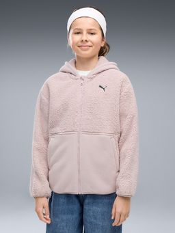 Puma - Pink Solid Polyester Relaxed Jacket