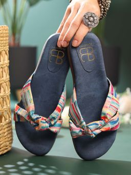 GLAM STORY - Sun-Kissed Vegan Blue Sandals