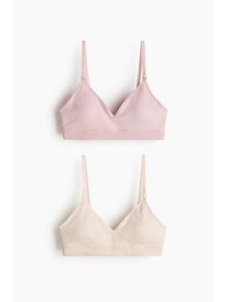 H&M - Women Beige Mama 2-Pack Seamless Padded Nursing Bras