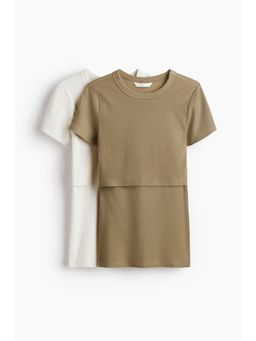H&M - Women Green Mama 2-Pack Before & After Nursing Tops