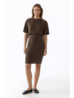 H&M - Women Beige Mama 2-Piece Top And Skirt Set