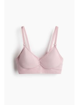 H&M - Women Pink Mama Seamless Padded Cotton-Blend Nursing Bra