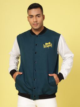 RIGO - Men Teal Printed Bomber Jacket